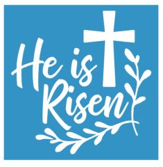 He is Risen Cross STENCIL