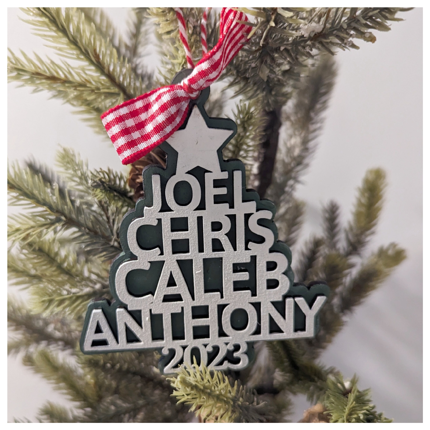 Tree Ornament with Family Names