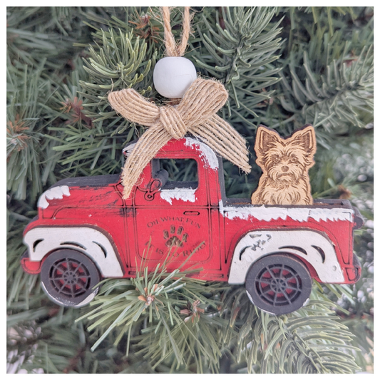 Dog in Truckbed Ornament