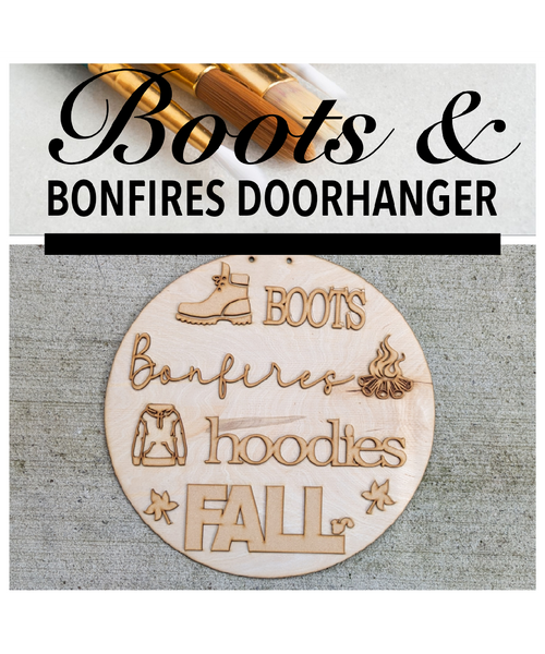 Boots and Bonfires Doorhanger