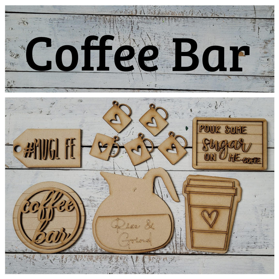 Coffee Bar Tray Set