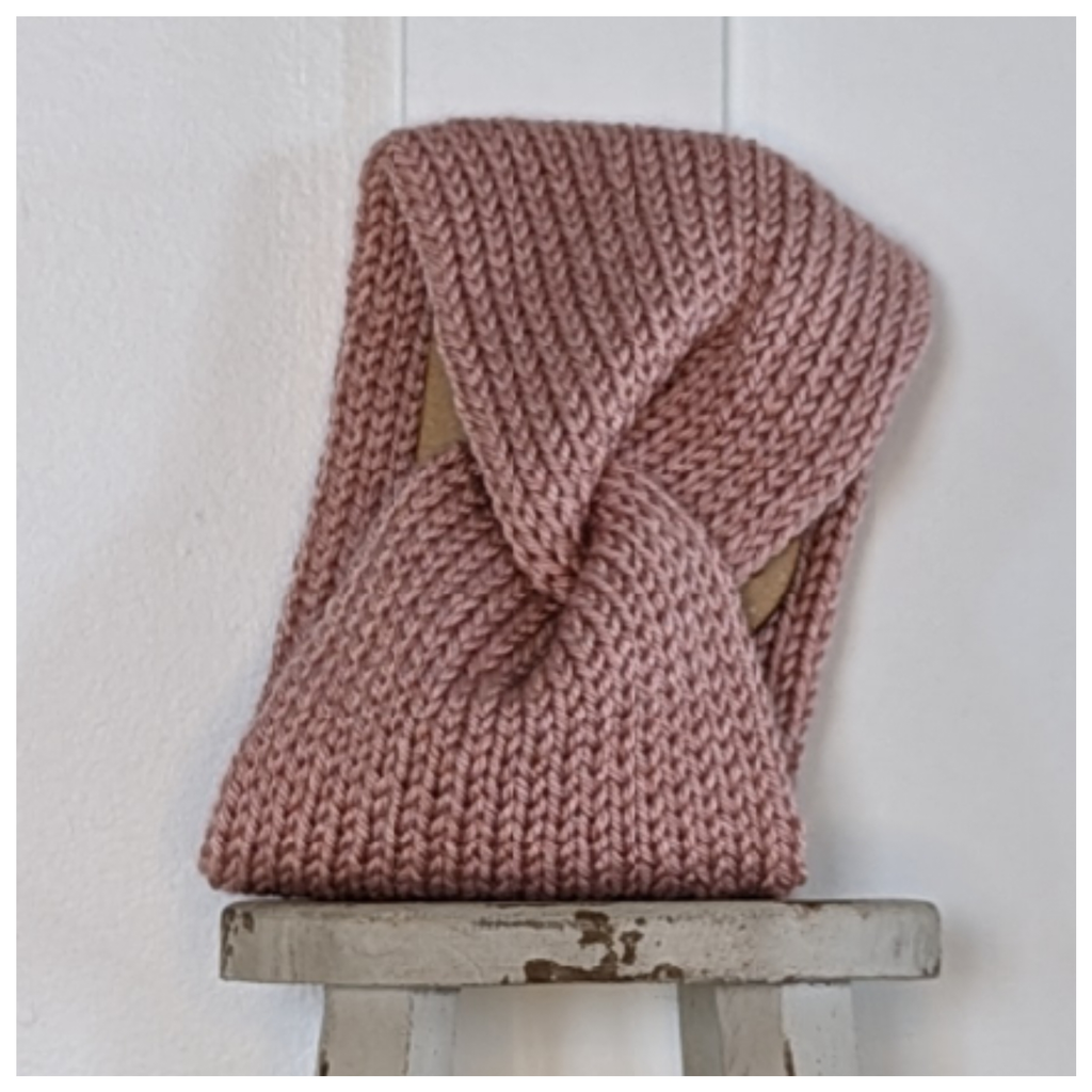 Soft Pink Knitted Earwarmer