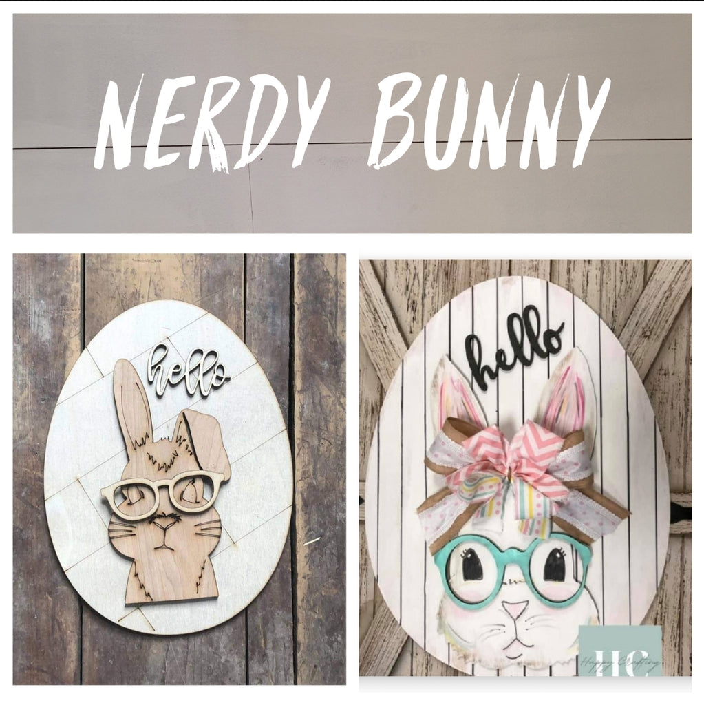 Nerdy Bunny Doorhanger