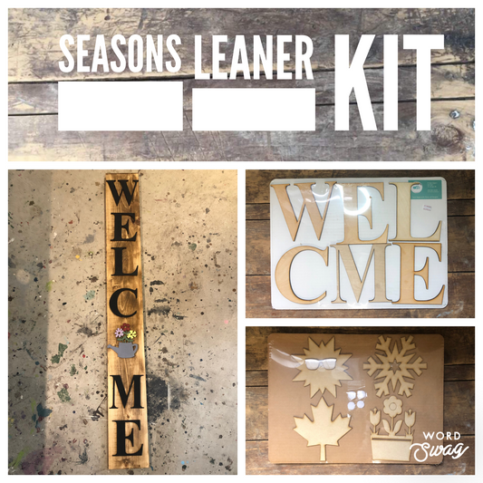 SEASONS interchangeable WELCOME porch leaner