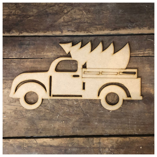 Truck with Tree  Laser Cut Out
