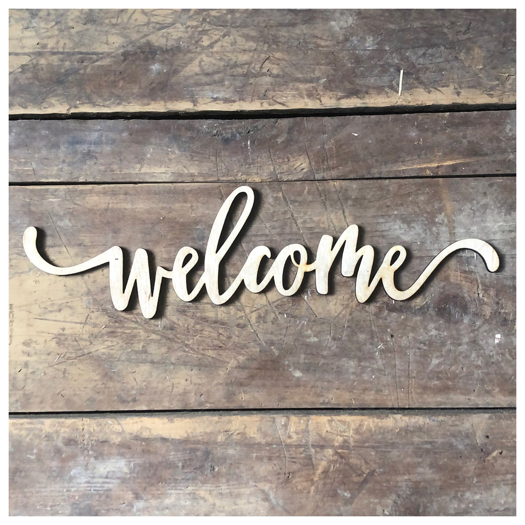 Welcome with tails Laser Cut Out