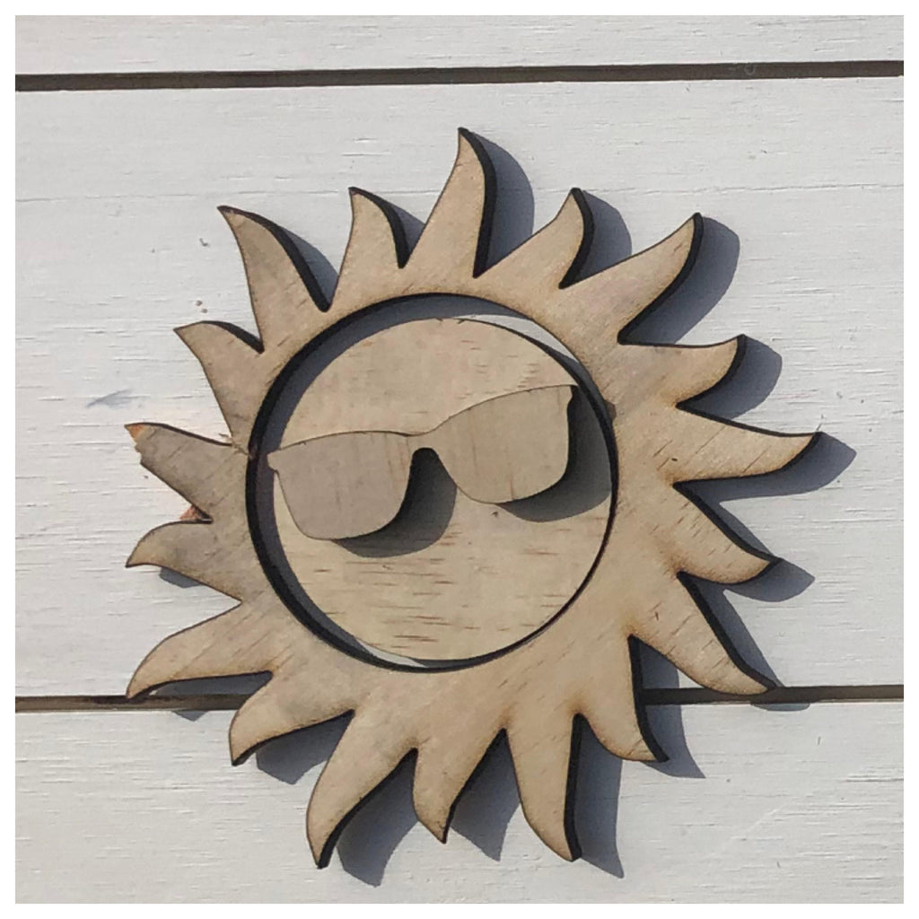 Sun with Shades Laser Cut Out