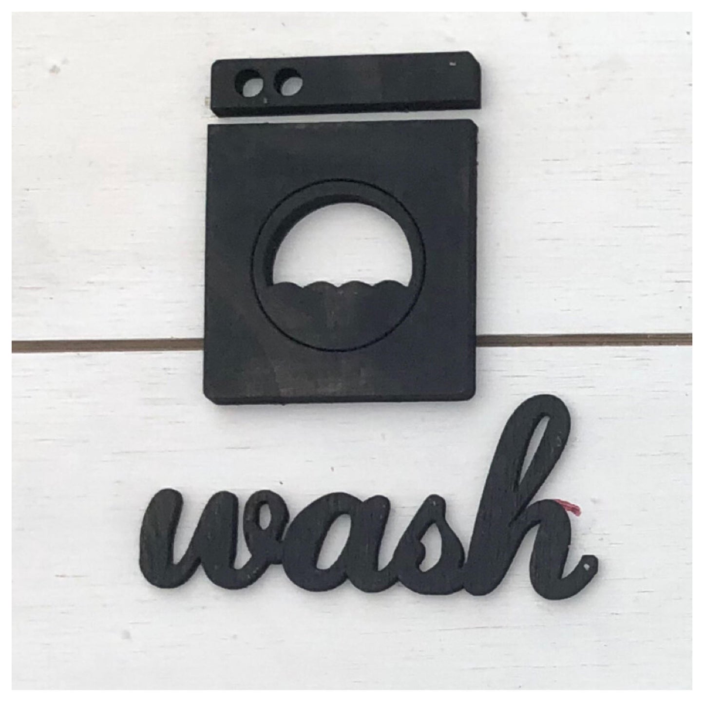 Wash and Washing Machine Laser Cut Out